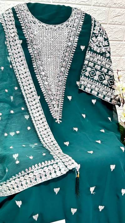 D.NO – 184E TO 184H BY DINSAA GEORGETTE EMBROIDERED WHOLESALER IN INDIA KURTI 